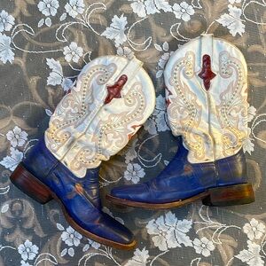 Ferrini 100% Genuine Leather Cowgirl Cowboy Boots | colorful